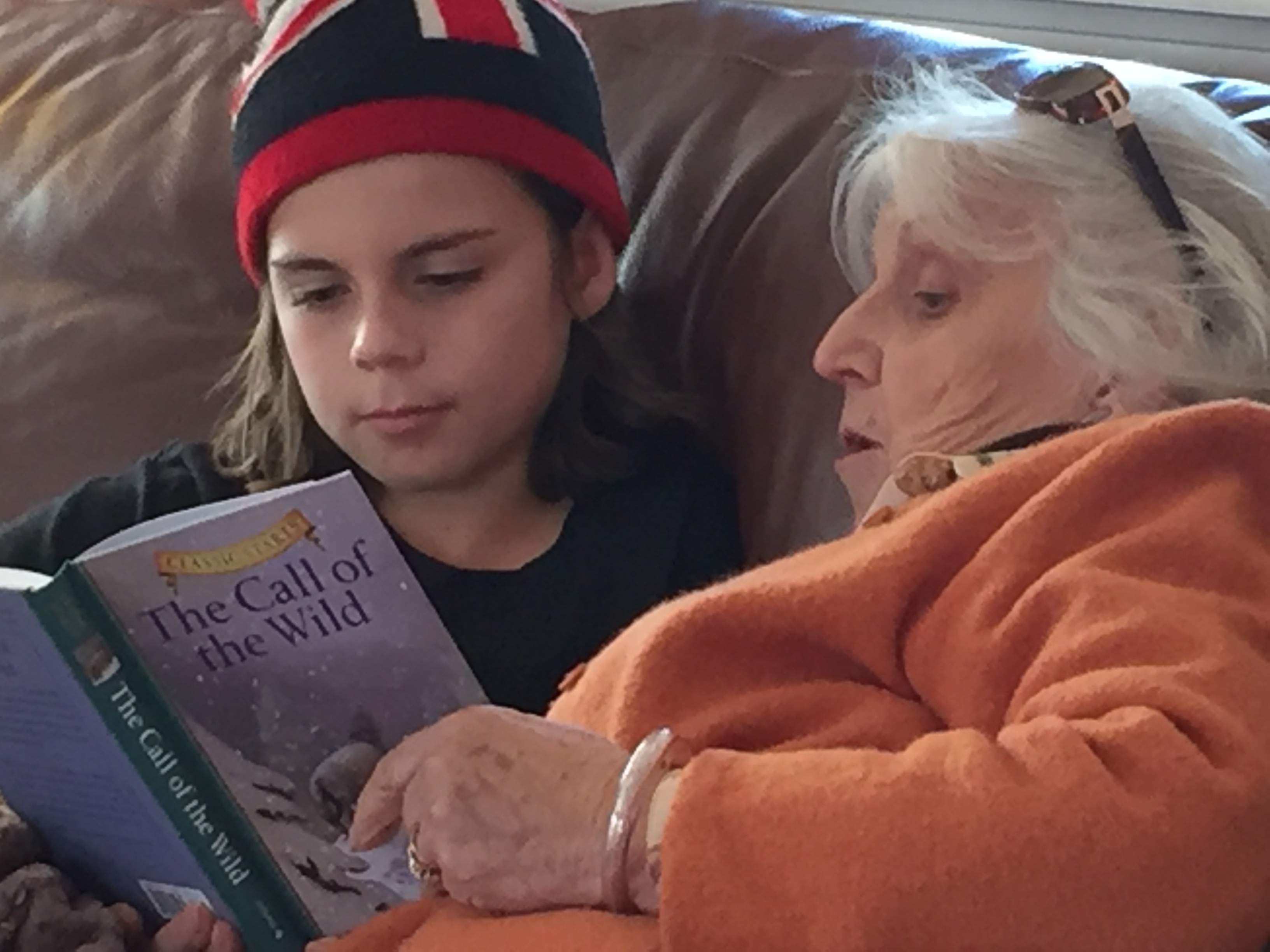 child learning with seniors